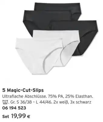 Tchibo Eduscho 5 Magic-Cut-Slips Angebot