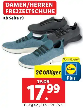 Lidl DAMEN/HERREN FREIZEITSCHUHE Angebot