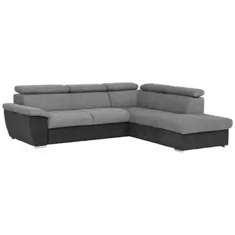 XXXLutz Ecksofa in Mikrofaser Grau, Schwarz Angebot