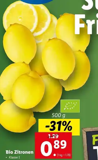 Lidl Bio Zitronen 1Kg Angebot