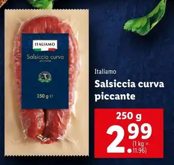 Lidl Italiamo Salsiccia Curva Piccante 250 g Angebot