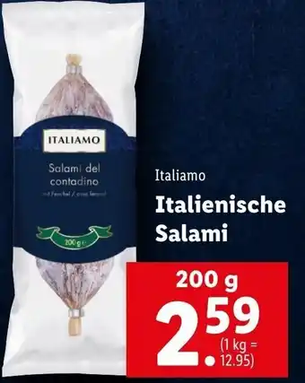Lidl Italiamo Italienische Salami 200 g Angebot