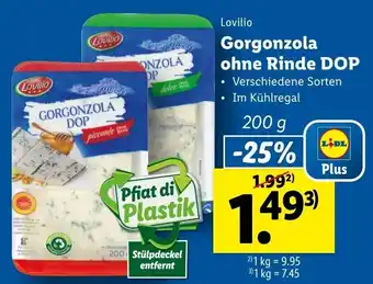 Lidl Lovilio Gorgonzola Ohne Rinde DOP 200 g Angebot