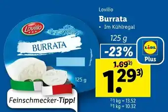 Lidl Lovilio Burrata 125 g Angebot