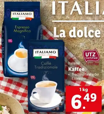 Lidl Italiamo Kaffee 1Kg Angebot