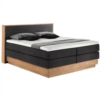 XXXLutz Boxspringbett 180/200 cm in Eichefarben, Dunkelgrau Angebot