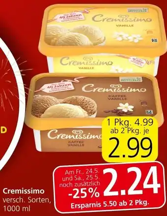 Spar Cremissimo 1000ml Angebot