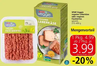 Spar SPAR Veggie veganer Leberkäse oder veganes Faschiertes 275- 400g Angebot