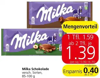 Spar Milka Schokolade, 85-100g Angebot