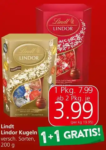 Spar Lindt Lindor Kugeln 200g Angebot