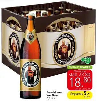 Spar Franziskaner Weißbier 0,5 Liter Angebot