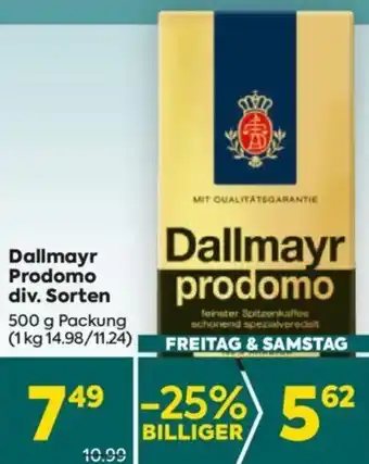 Billa Dallmayr Prodomo 500 g Angebot
