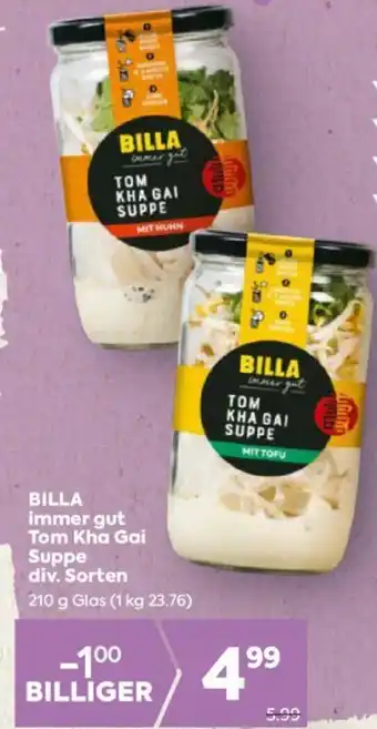 Billa BILLA immer gut Tom Kha Gai Suppe 210g Angebot
