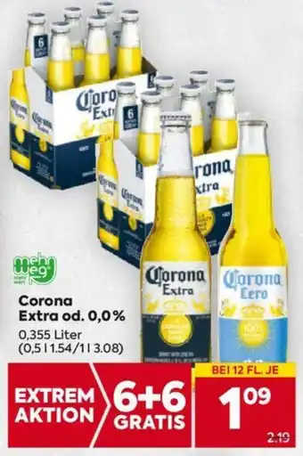 Billa Corona Extra od. 0,0% 0,355 Liter Angebot
