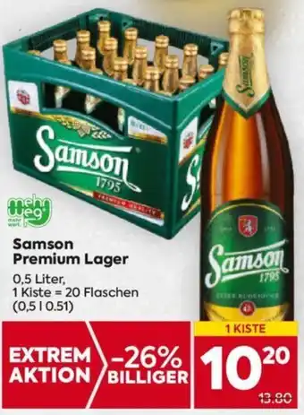 Billa Samson Premium Lager 0.5Liter Angebot