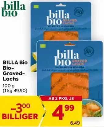 Billa BILLA BIO Bio- Graved- Lachs 100g Angebot