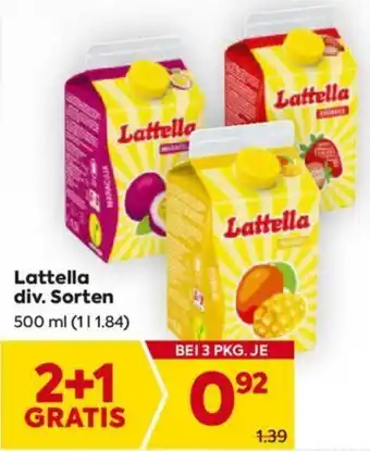 Billa Lattella 500ml Angebot