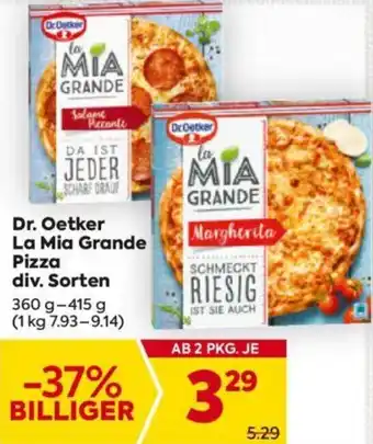 Billa Dr. Oetker La Mia Grande Pizza 360g-415g Angebot