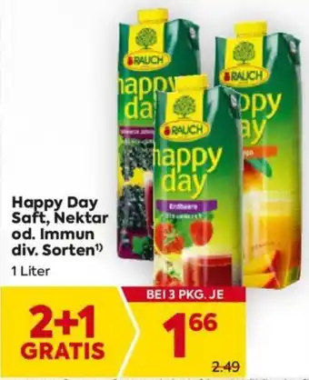 Billa Happy Day Saft, Nektar od. Immun 1 Liter Angebot