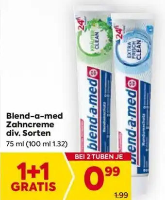 Billa Blend-a-med Zahncreme 75ml Angebot