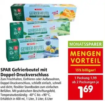 Interspar SPAR Gefrierbeutel mit Doppel-Druckverschluss Angebot