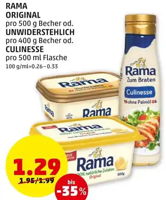 PENNY Rama Original,Unwiderstehlich Culinesse Angebot