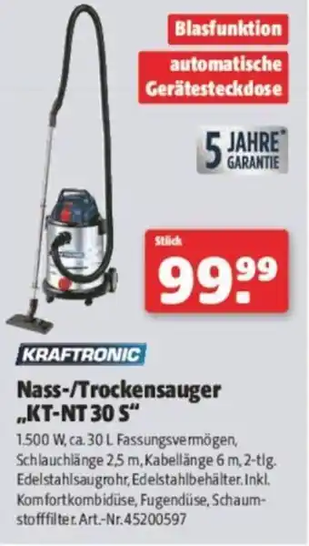 Hagebau Nass-/Trockensauger „KT-NT 30 S Angebot