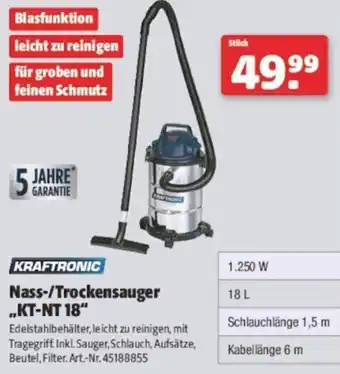 Hagebau Nass-/Trockensauger ,,KT-NT 18 Angebot