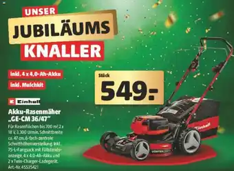 Hagebau Akku-Rasenmäher „GE-CM 36/47 Angebot