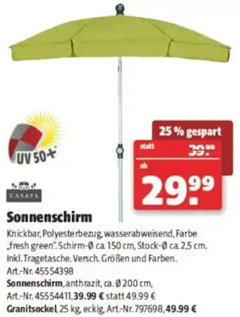 Hagebau Sonnenschirm Angebot