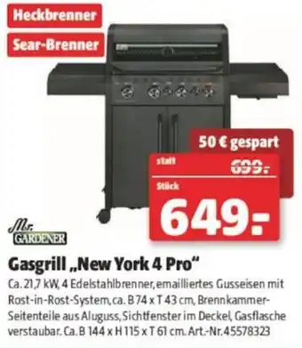 Hagebau Gasgrill,,New York 4 Pro Angebot