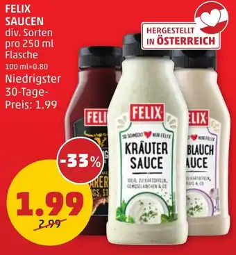 PENNY FELIX SAUCEN Angebot