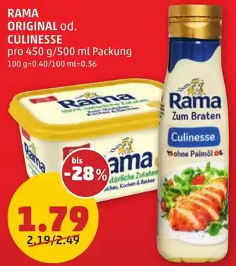 PENNY RAMA ORIGINAL od. CULINESSE Angebot