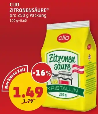 PENNY CLIO ZITRONENSÄURE Angebot