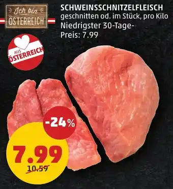 PENNY SCHWEINSSCHNITZELFLEISCH Angebot