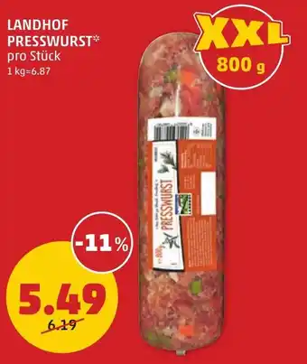 PENNY LANDHOF PRESSWURST Angebot