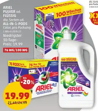 PENNY ARIEL PULVER od. FLÜSSIG Angebot