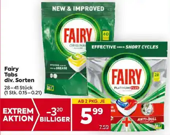 Billa Fairy Tabs div. Sorten 28-41 Stück Angebot