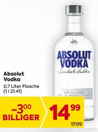 Billa Absolut Vodka 0.7L Angebot