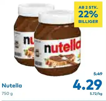 T&G Nutella 750g Angebot