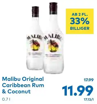 T&G Malibu Original Caribbean Rum & Coconut 0.7L Angebot
