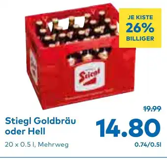 T&G Stiegl Goldbräu oder Hell 20 x 0.5L Angebot