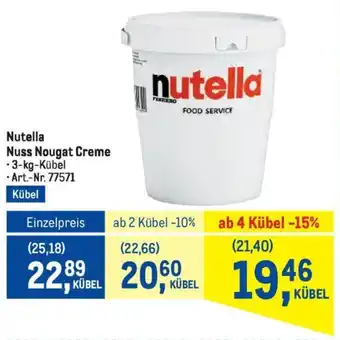 Metro Nutella Nuss Nougat Creme 3kg Angebot