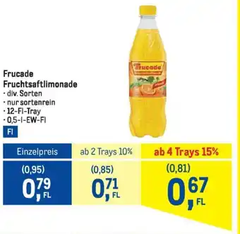 Metro Frucade Fruchtsaftlimonade 0.5L Angebot