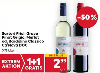 Billa Sartori Friuli Grave Pinot Grigio, Merlot Od. Bardolino Classico Ca'Nova DOC Angebot
