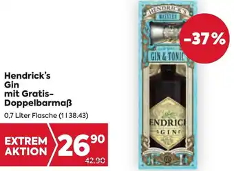 Billa Hendrick's Gin Mit Gratis-Doppelbarmaß Angebot