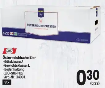 Metro Österreichische Eier Angebot