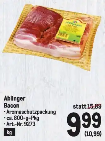 Metro Ablinger Bacon 800g Angebot