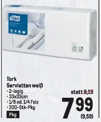 Metro Tork Servietten weiß Angebot