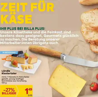 Billa Ländle Klostertaler 100g Angebot